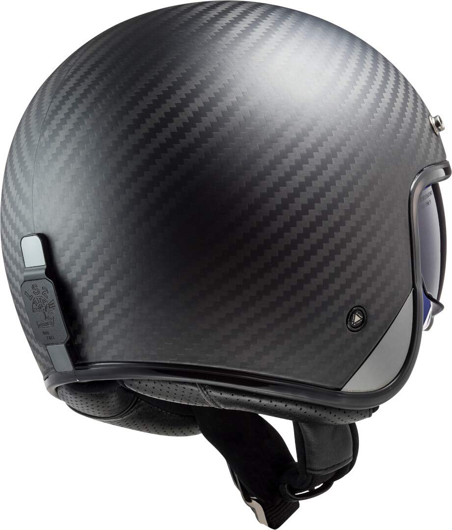 LS2, Jet-Motorradhelm BOB SOLID CARBON Matt Carbon, M