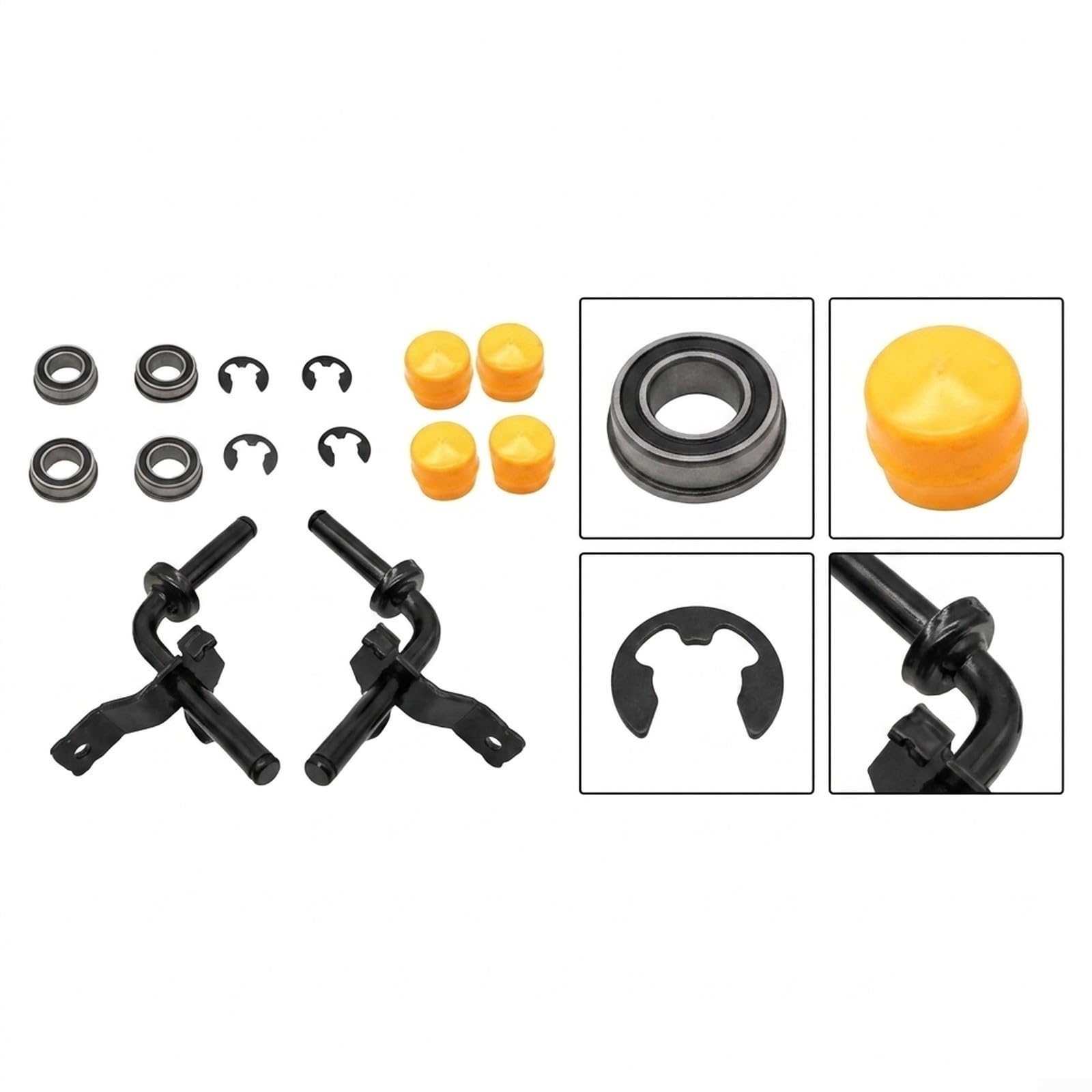 Kit Eje para dirección Plástico Negro para Cortacésped LA115