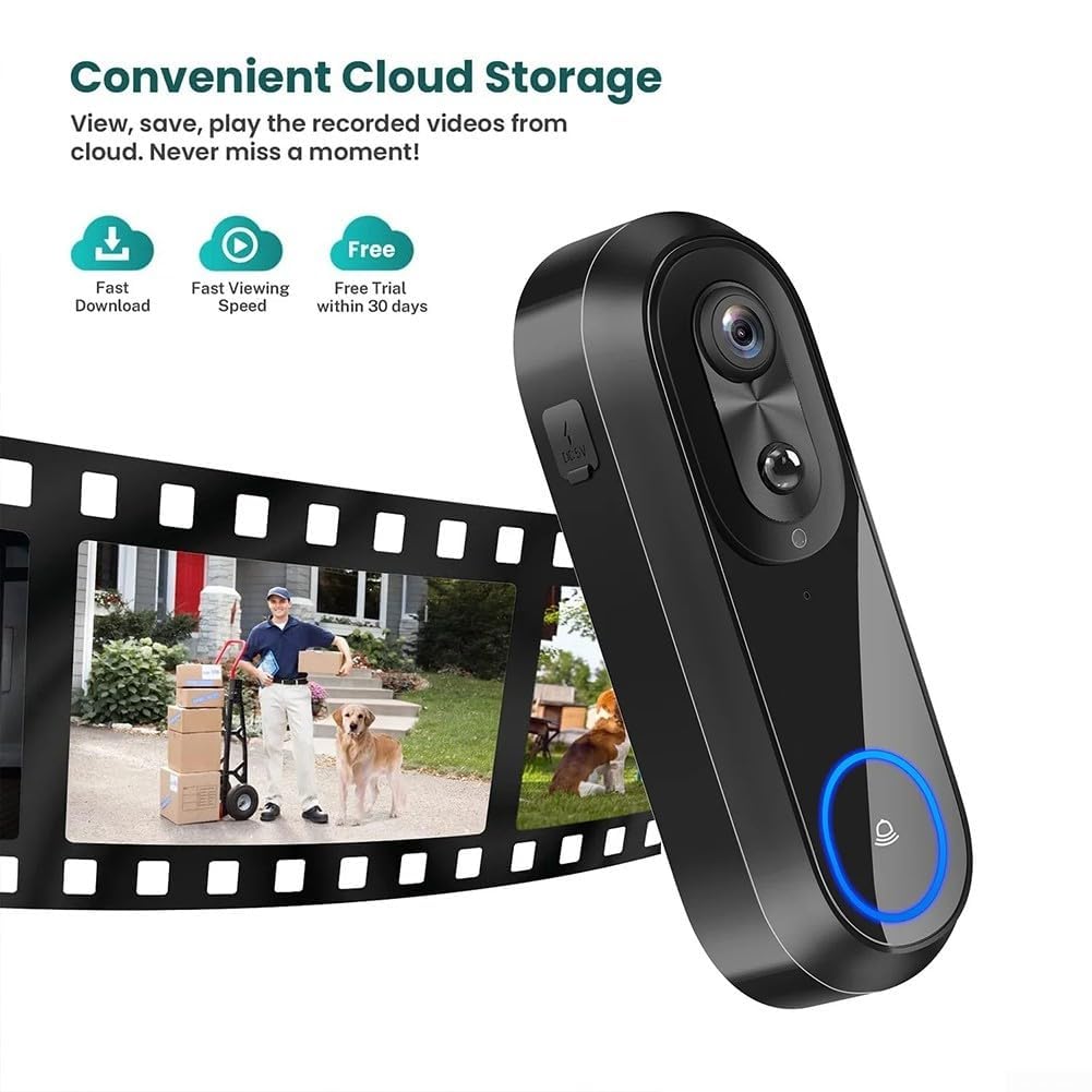 2.4/5G Wi-fii Security Video Doorbell Camera 1080P HD Wirieless Fit for Tuya App Dwukierunkowy dźwięk IP65 Wodoodporny inteligentny domofon do monitorowania domu