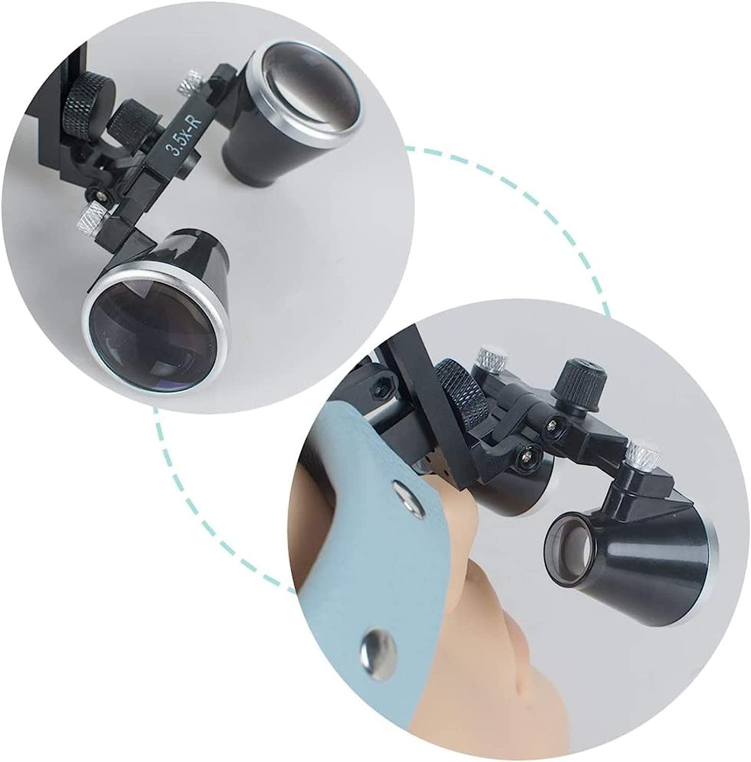 Kopfbandlupe, Handlupe, Kopfmontierte Lupe, 3,5-Fache Vergrößerung, Zahnärztliche Op-Kopfbandlupe, Binokularlupe, Vergrößerungsbrille, Stichpunkte, Hobbys, Real