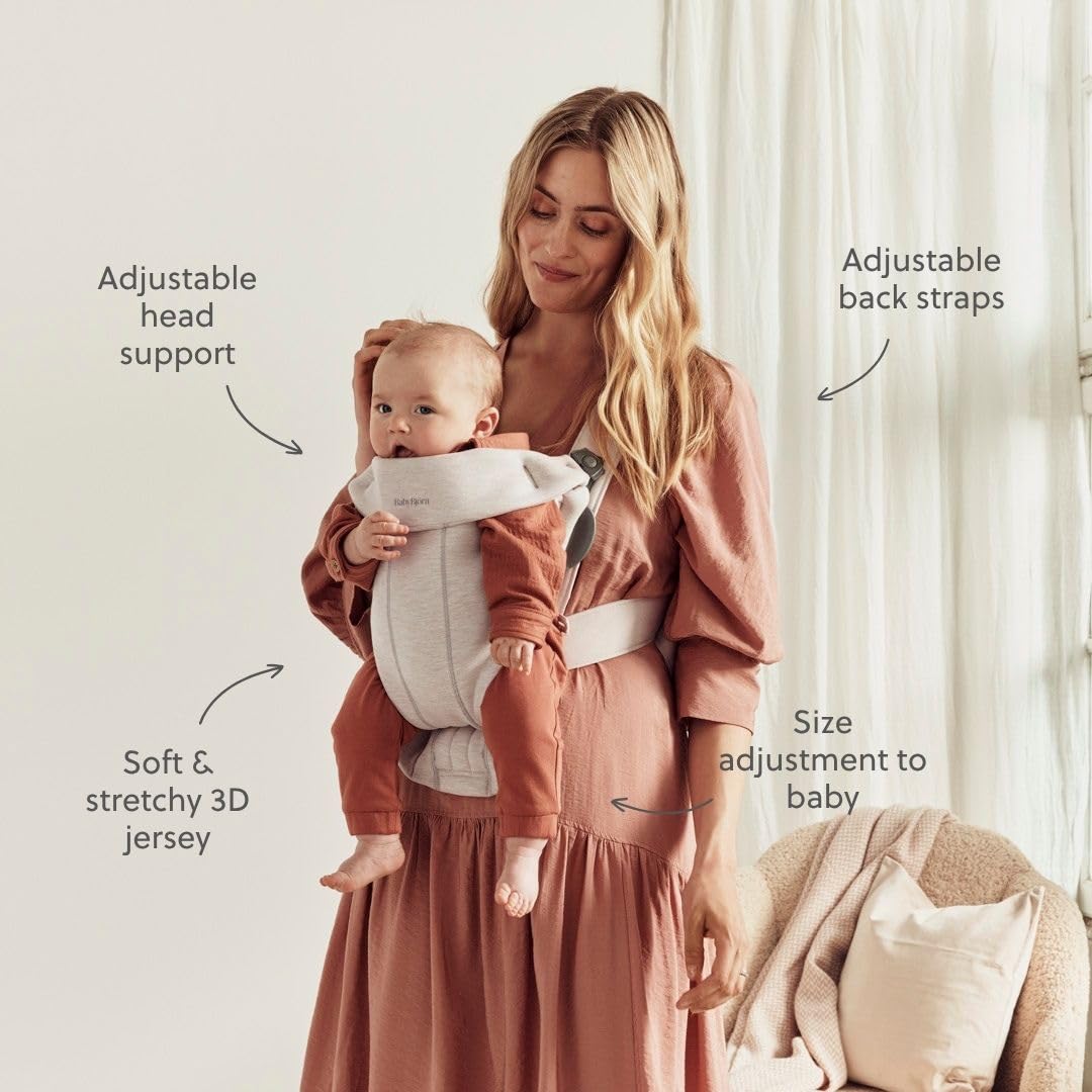 BabyBjörn Porte-bébé Mini, Jersey 3D, Beige clair