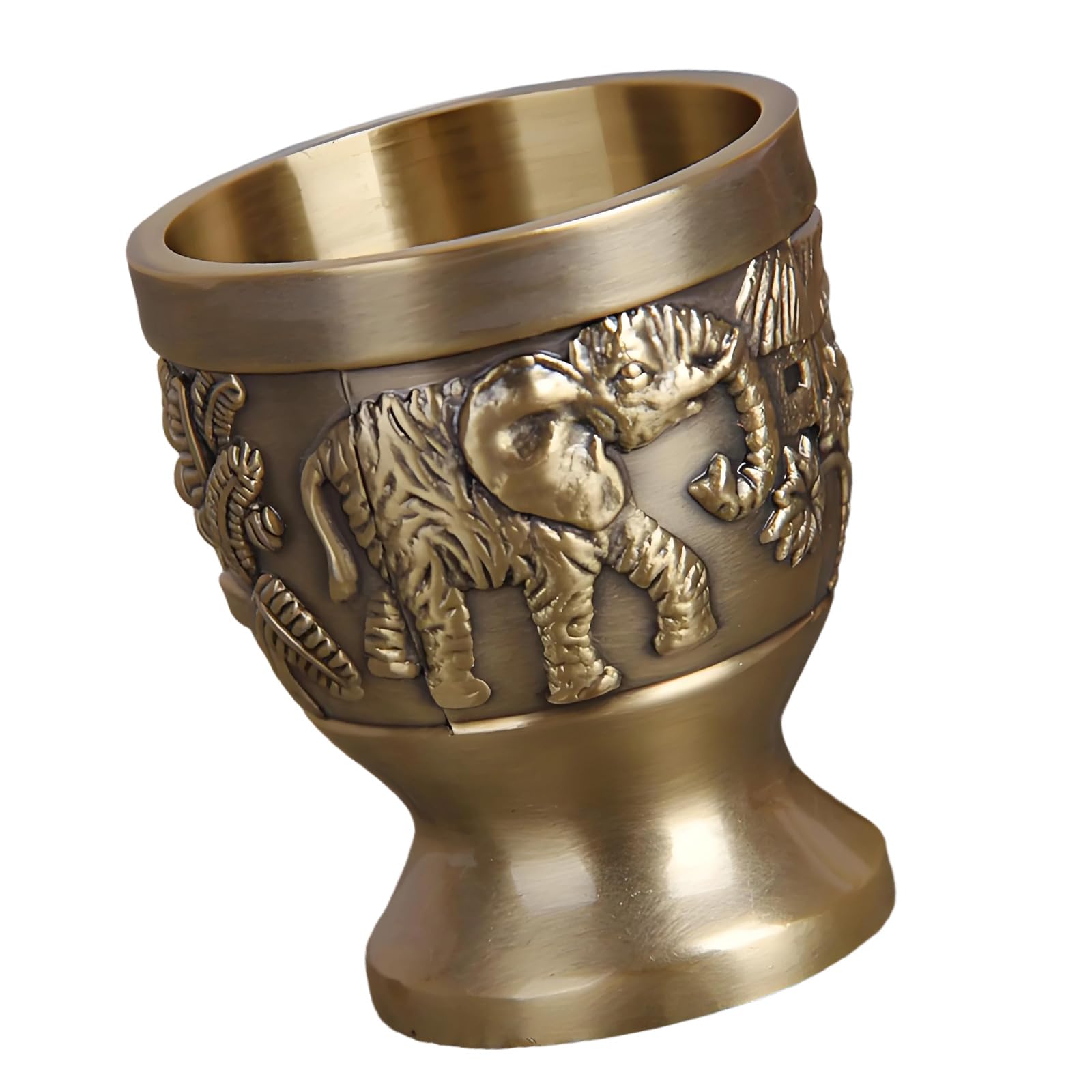 Tsophreniq Handcrafted Elephant Design Drinking Collection Sturdy Metal Alloy Constructed Retro Styles Alcohols Serving Set Permanent Metal Mixture Cups