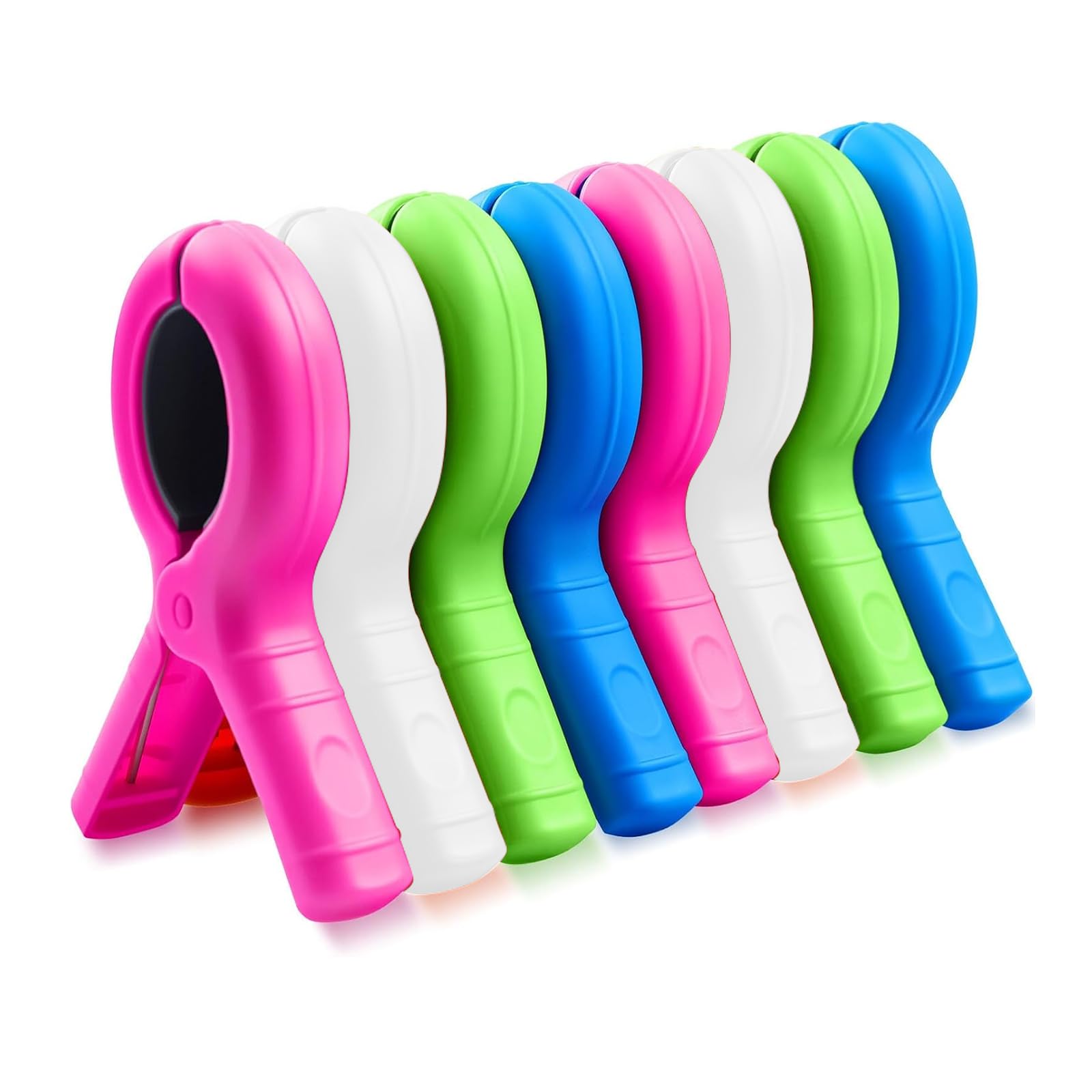 8-Pack Large Beach Towel Clips for Sun Loungers, Strong Windproof Non-Slip Towel Pegs, Laundry Pegs Sunbed Towel Clips Sunbed Pegs for Beach Towels Pool Chairs Accessories
