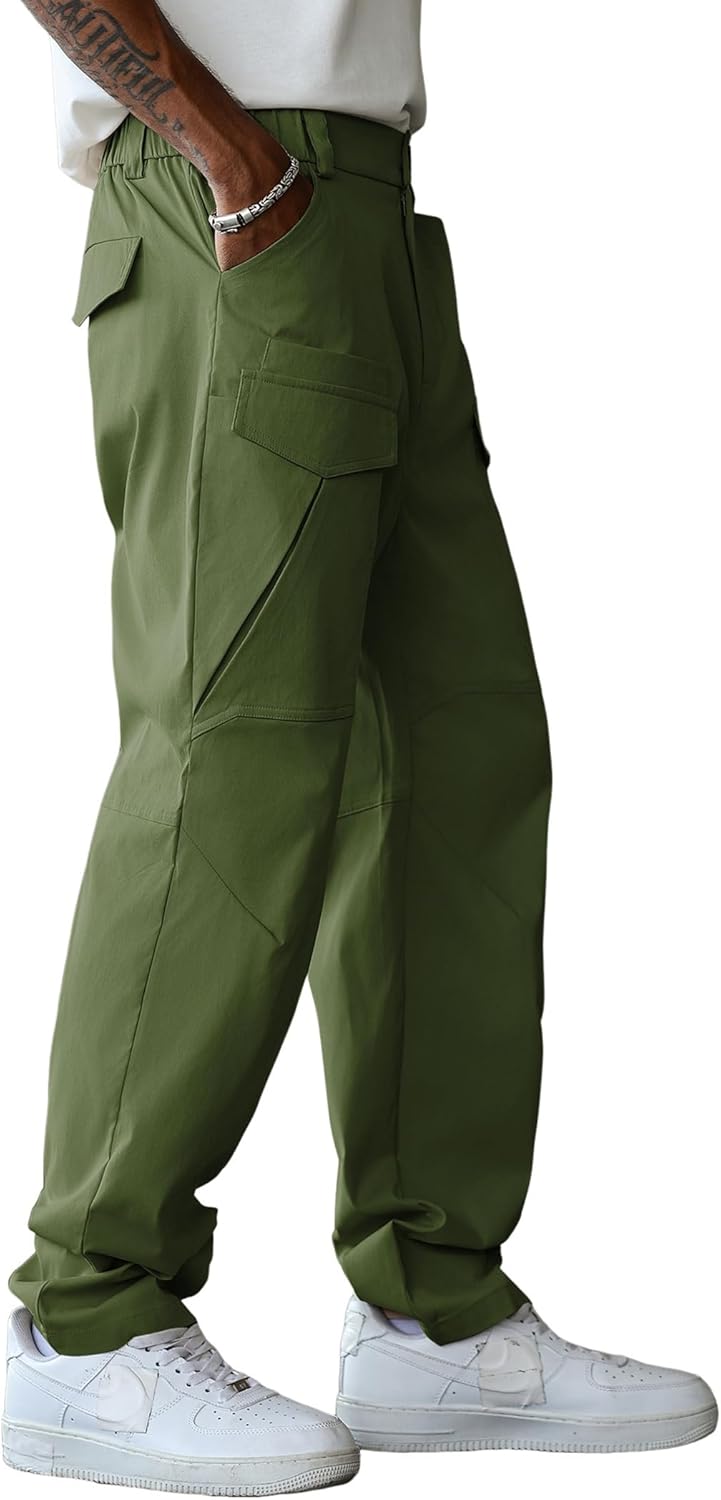 ZAFUL Men's Outdoor Cargo Hiking Pants Tactical Pants Lightweight Work Pants with 6 Pockets