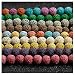 Coolrunner 120pcs Mixed Color Lava Stone Beads, Round Loose Beads for Jewelry Making, Essential Oil Diffuser Accessories Multi-Colors(8mm)
