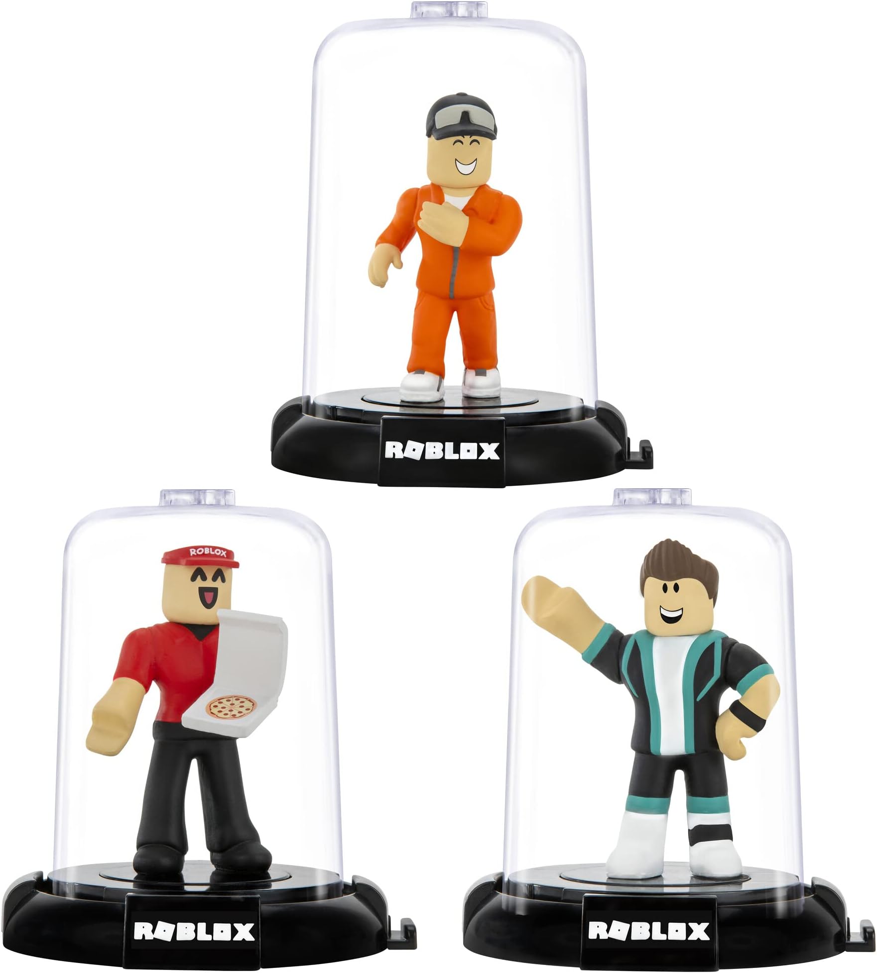 Roblox Action Collection - 15th Anniversary Domez Collectible Work at a Pizza Place: Pizza Delivery Guy, Welcome to Bloxburg: Tom, Jailbreak: Inmate 3-Pack [Includes 3 Exclusive Virtual Items]