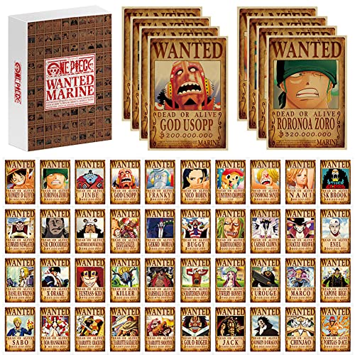 Hilloly Tarjetas Postales 100 Postales de One Piece Postales de Anime One Piece Wanted Póster Juego...