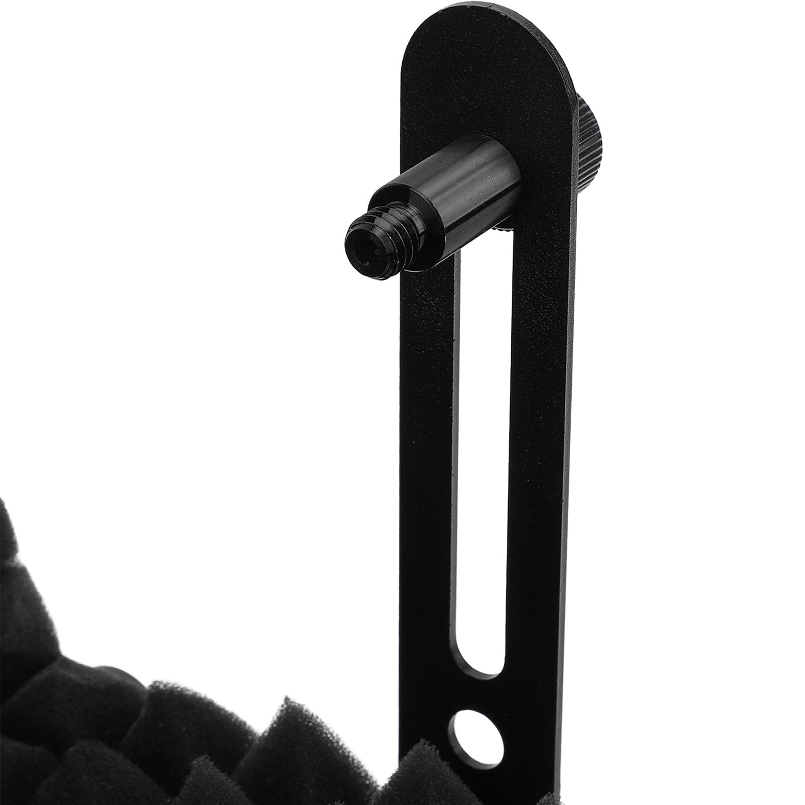 Qqmora Escudo de Micrófono Plegable Aislamiento Ignífugo Soporte de Metal Trípode Ajustable Escudo de Micrófono para el Trabajo Diario, Grabación ABS Esponja de Espuma EVA
