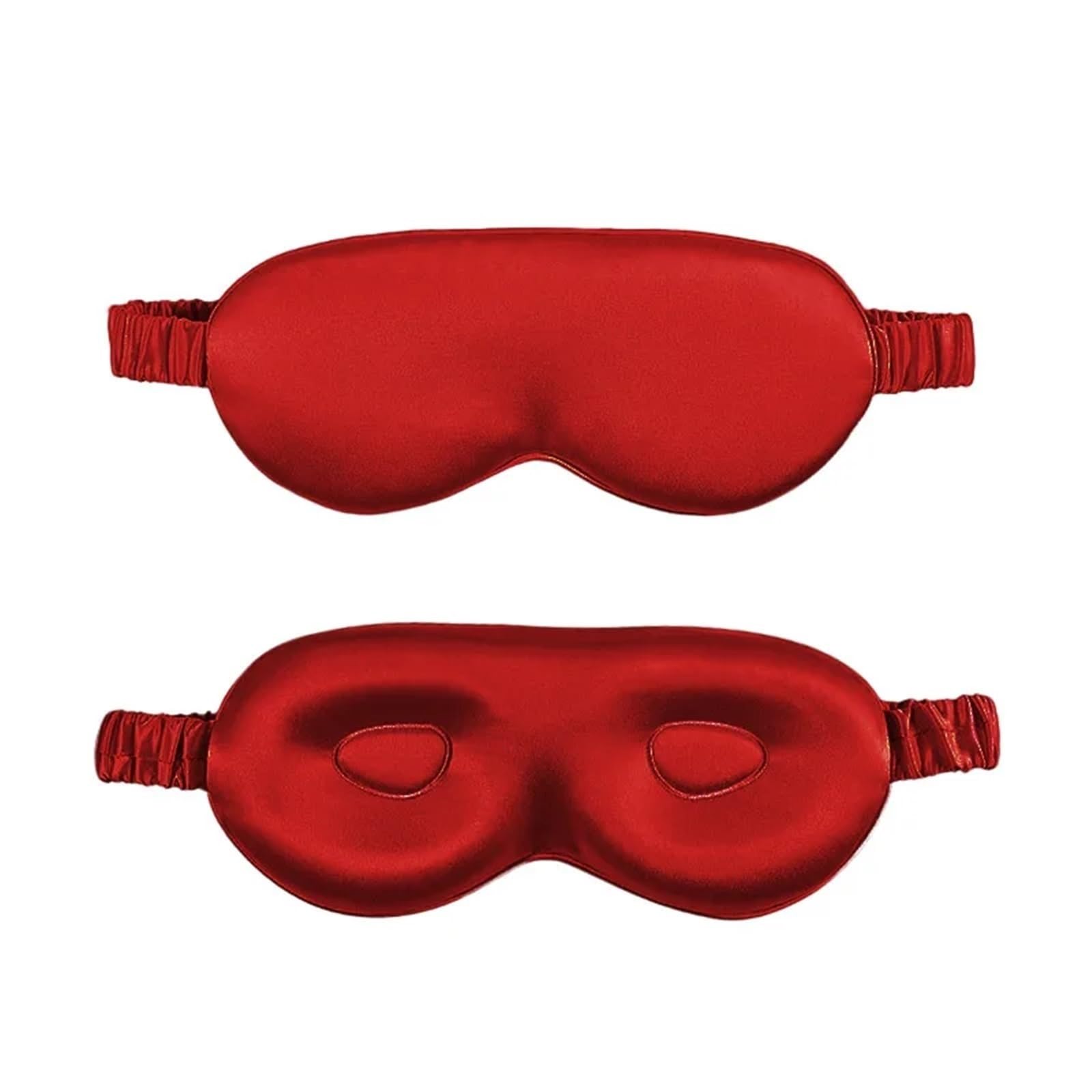 Mascara per gli occhi del sonno, Maschera for gli occhi in seta 3D multicolore(Red)