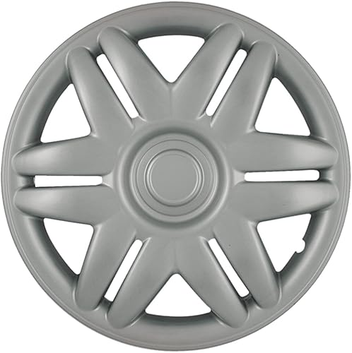 Miniatura 2 de OxGord Tapacubos plateados de 15 pulgadas con 12 radios compatibles con cubiertas de ruedas de acero estándar Toyota Camry 2000-2001