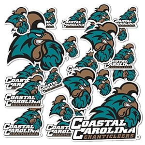 Coastal Carolina University Sticker Chanticleers CCU Stickers Vinyl Decals Laptop Water Bottle Car Scrapbook T1 (Type 1-1)