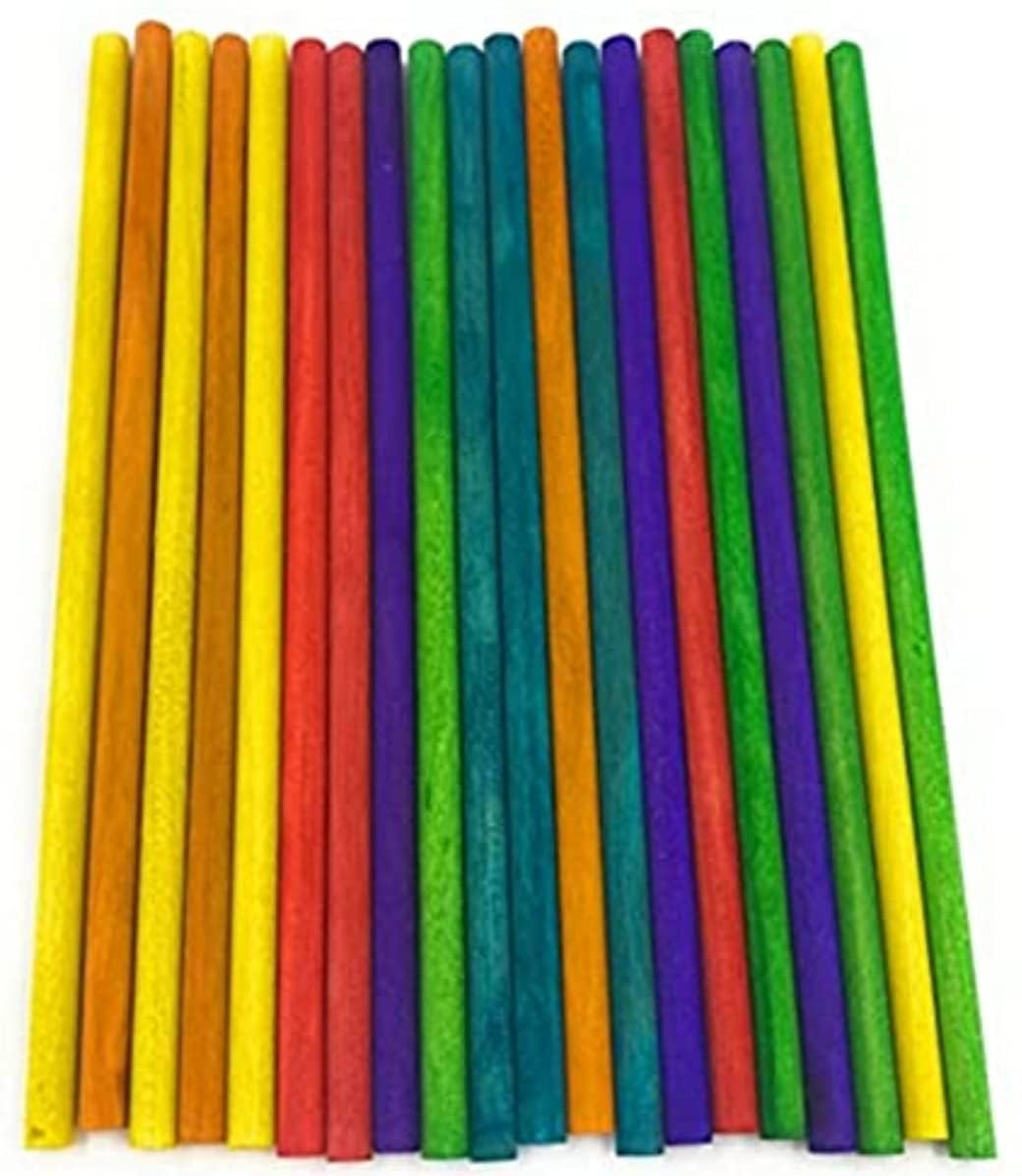 Kavya Craft Present Mix Color Wooden Sticks Round Dowel Rods Sticks for Crafts Woodworking DIY Building Model (25)-image-15