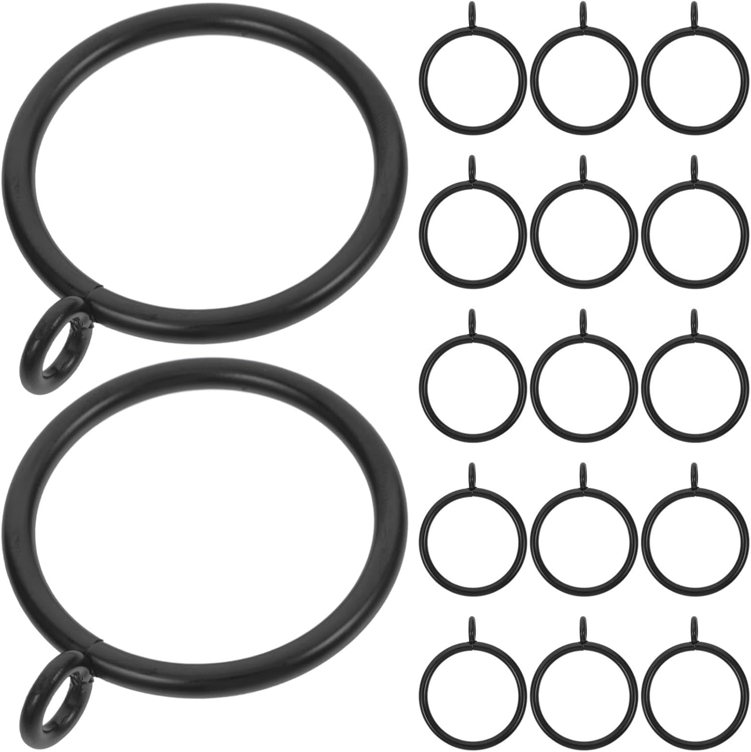 Toyvian Rings Sleek Elegant Iron and Wide Design Material Simple 40pcs Black with Eyelets, Robust Range of Use Accessories Curtain for Shower Curtain Rods and Window Drapery
