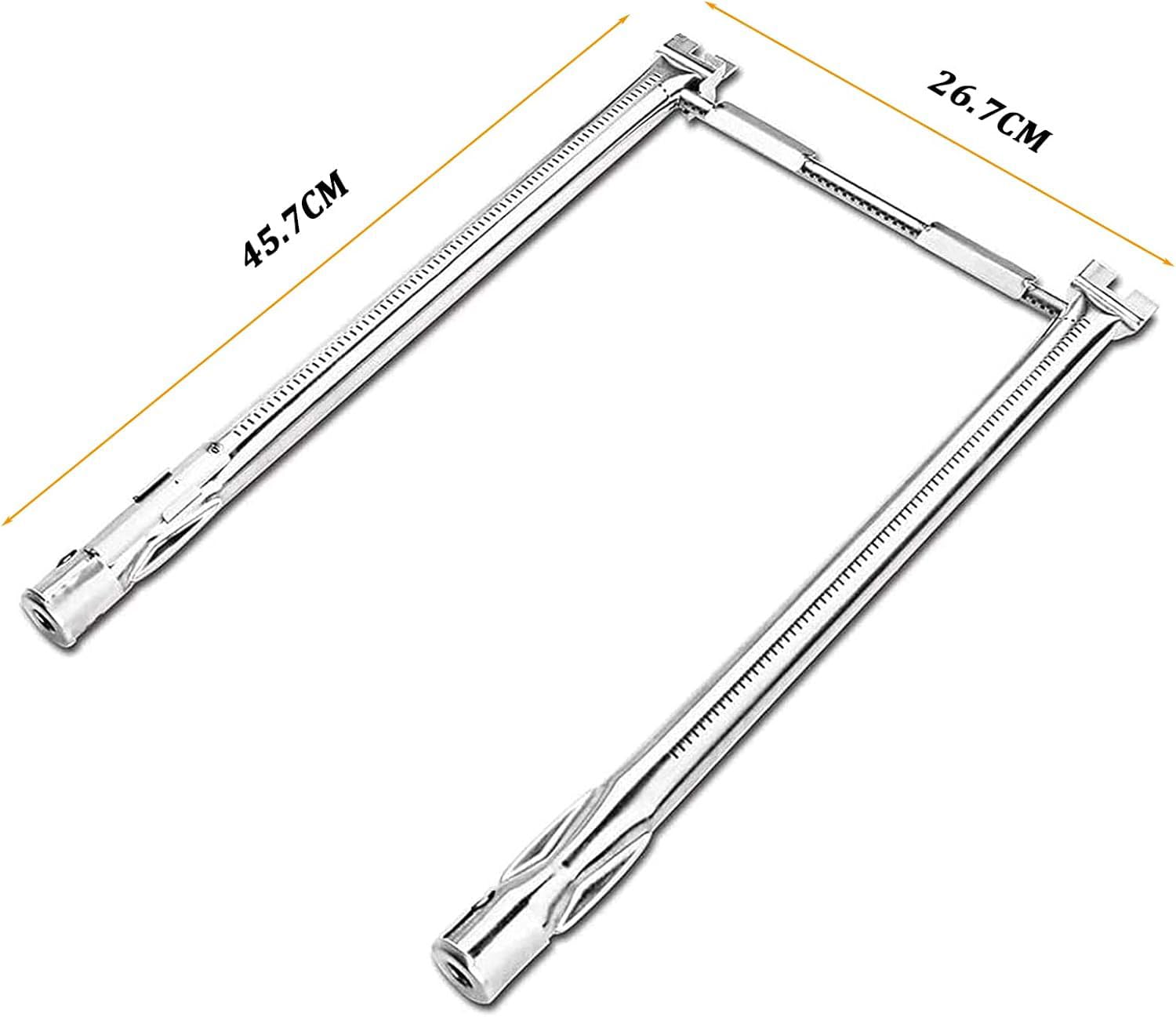 GFTIME 45,7CM Tube de rechange pour brûleur de gril pour Weber Spirit 200 Series,Spirit E210 S210 E220 S220 Gas Grill, 18" Pièces de brûleur en acier inoxydable pour Weber 69785 (avec commandes avant)
