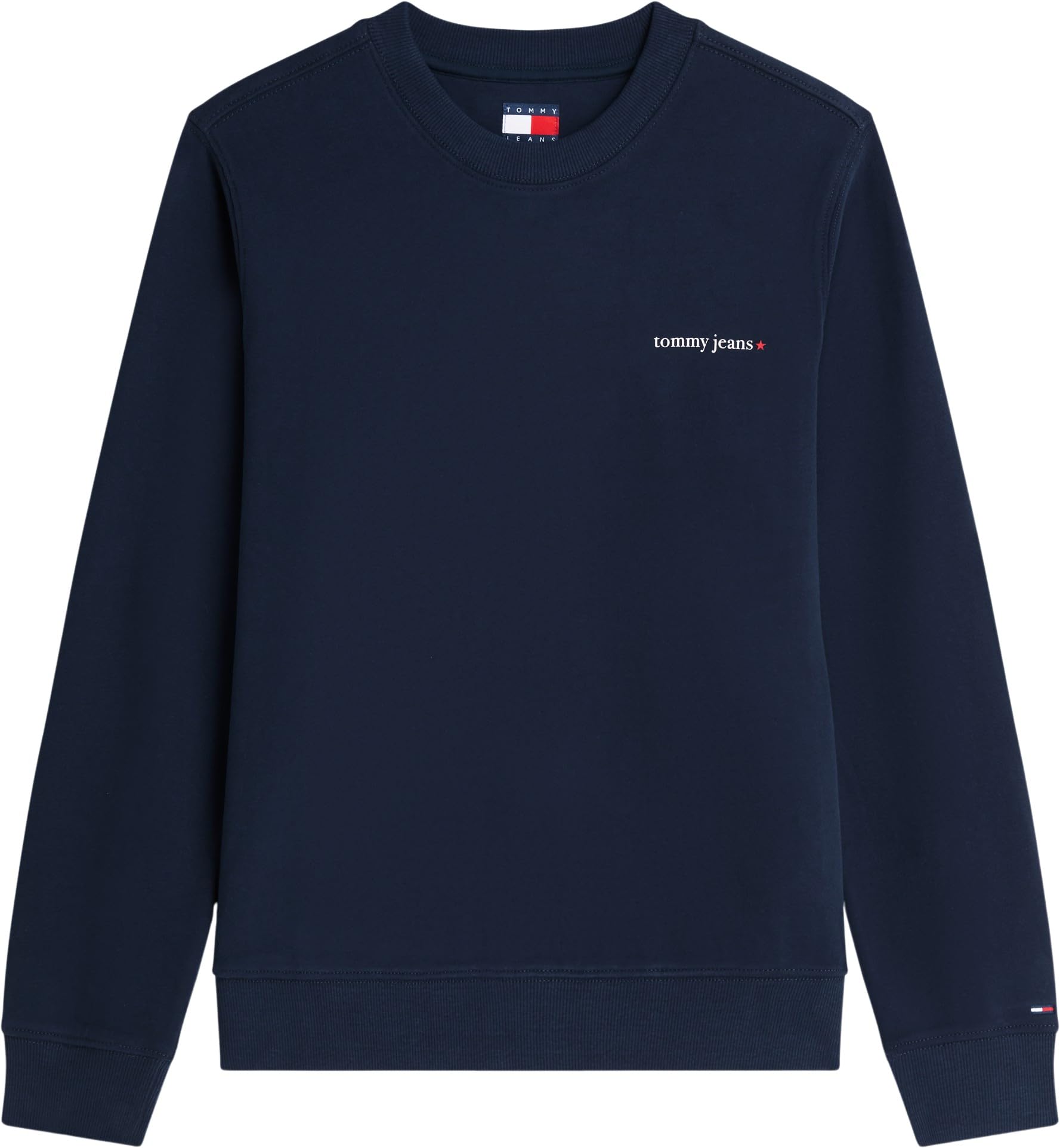 Tommy Jeans Tjw Reg Ess Logo 1 Crew Ext Dw0dw22829 Felpa Pullover Donna (Pacco da 1)