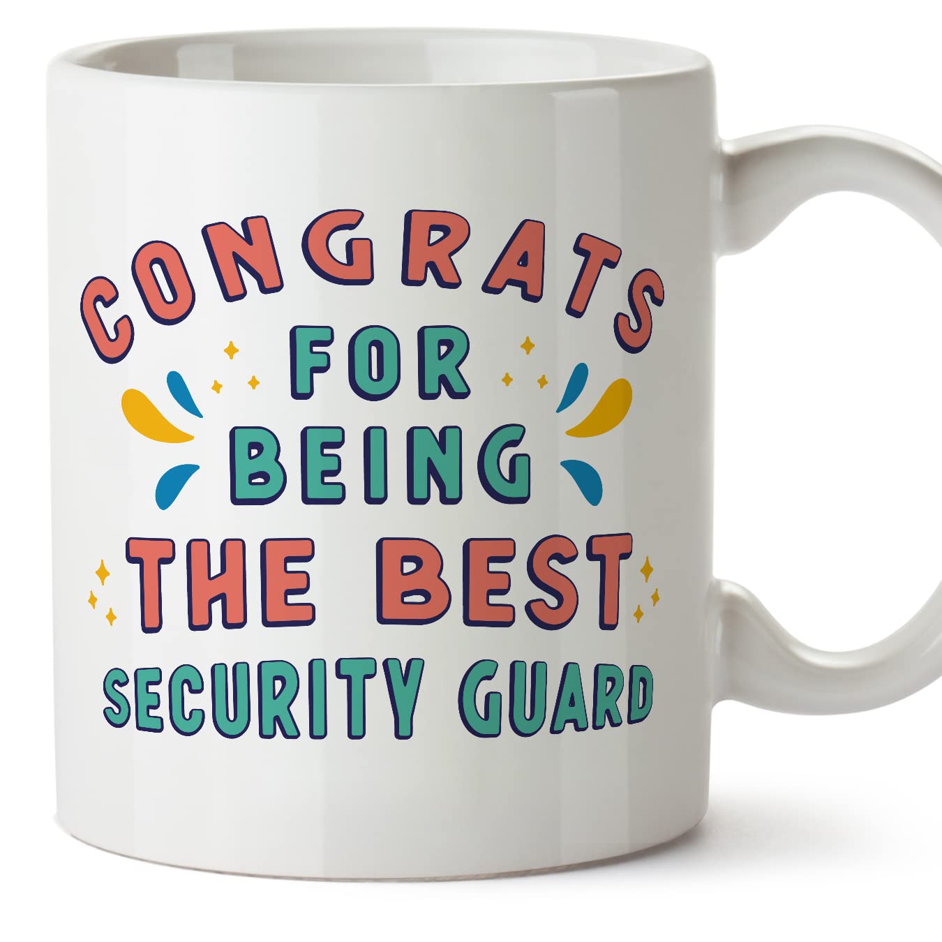MUGFFINS Security Guard Mug - in English - Congrats for Being The Best - Funny Gift for Colleagues - Ceramic 11oz Mug