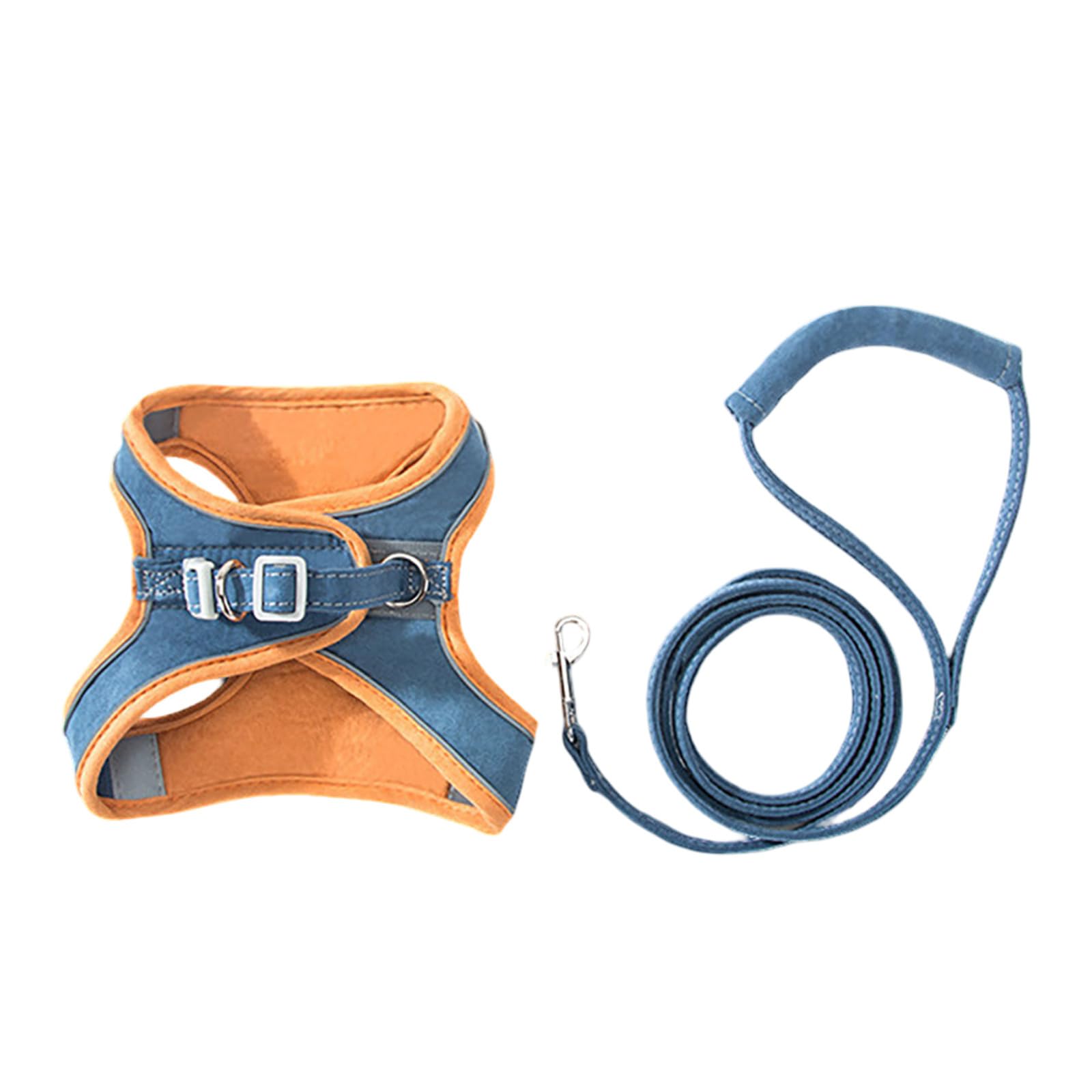 Cat Harness and Lead Set, Adjustable Escape Proof Cat Lead for Walking, Reflective Kitten Harness Set, Soft and Comfortable Vest with Leash Cats Collar for Small Medium Cats Pets Walking