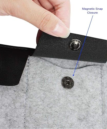 Miniatura 4 de JAVOedge Gafas de fieltro, gafas de sol, gafas, organizador de almacenamiento de viaje 4 ranuras Carcasas plegables Cierre seguro a presión