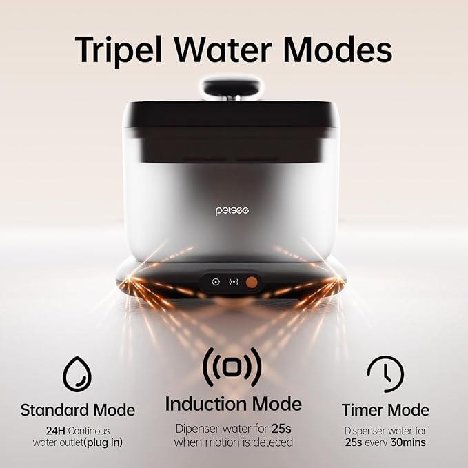 Fuente de Agua para Mascotas Inalámbrica, Automática, 4.5L miniatura 3