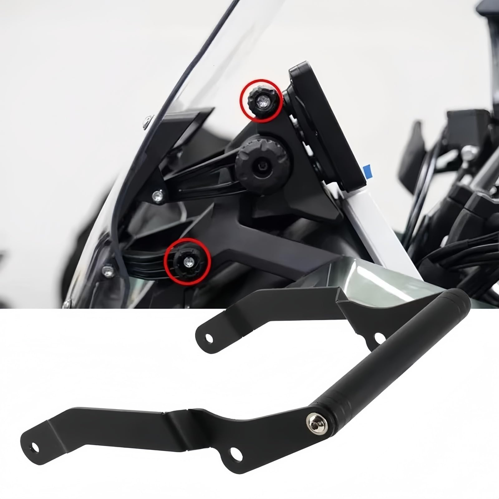 Per staffa di navigazione Per ZONTES 368G da 22 mm in acciaio inossidabile Supporto per navigazione motociclistica
