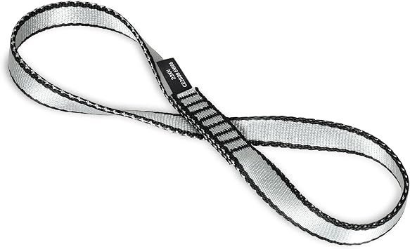 18MM Nylon Climbing Sling Runner - 23KN CE2008/EN566 Certified Outdoor Climbing Webbing for Rock Climbing, Rappelling, Mountaineering, Swing Gear, Outdoor Adventures & Emergency Anchoring