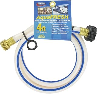 Valterra W01-5048 AquaFresh High Pressure Drinking Water Hose - 1/2" x 4', White