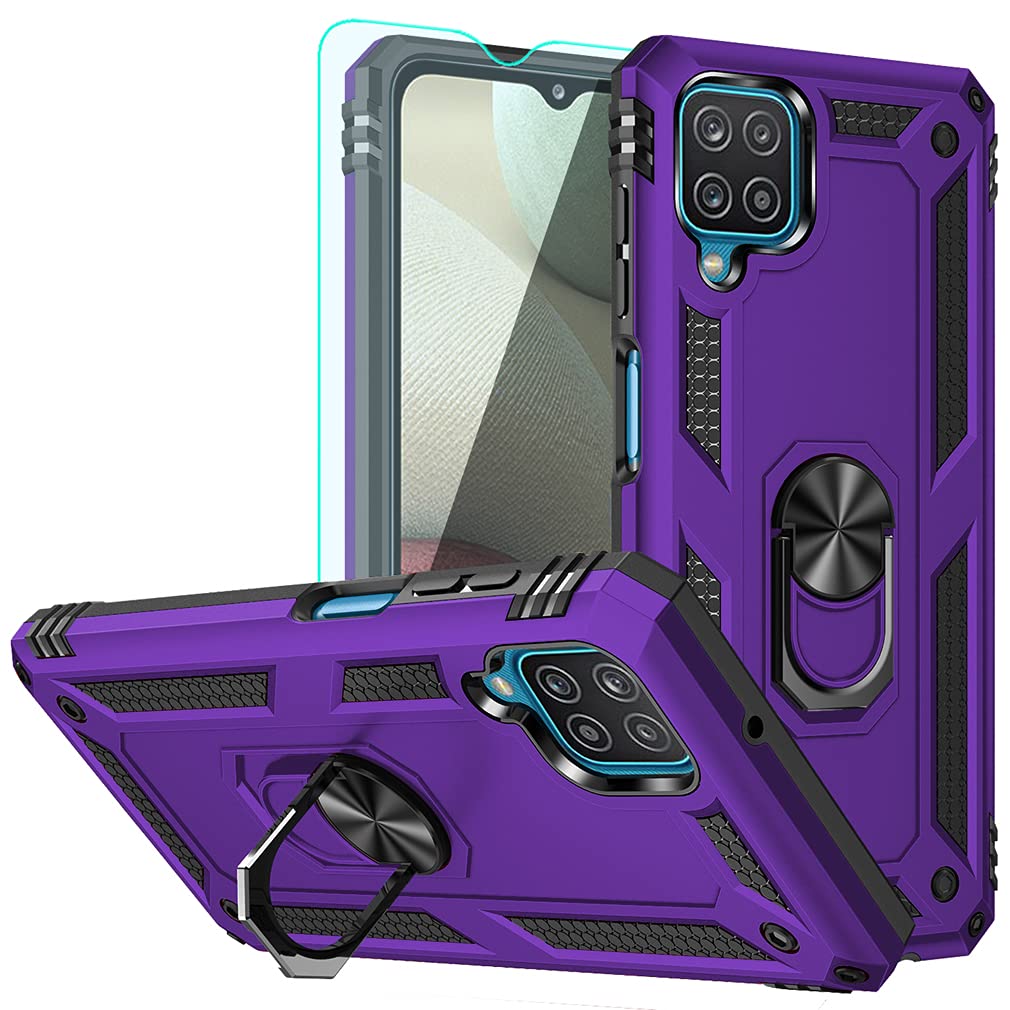 Coque Galaxy A12 qualité militaire violette coque hybride antichoc rigide - 8