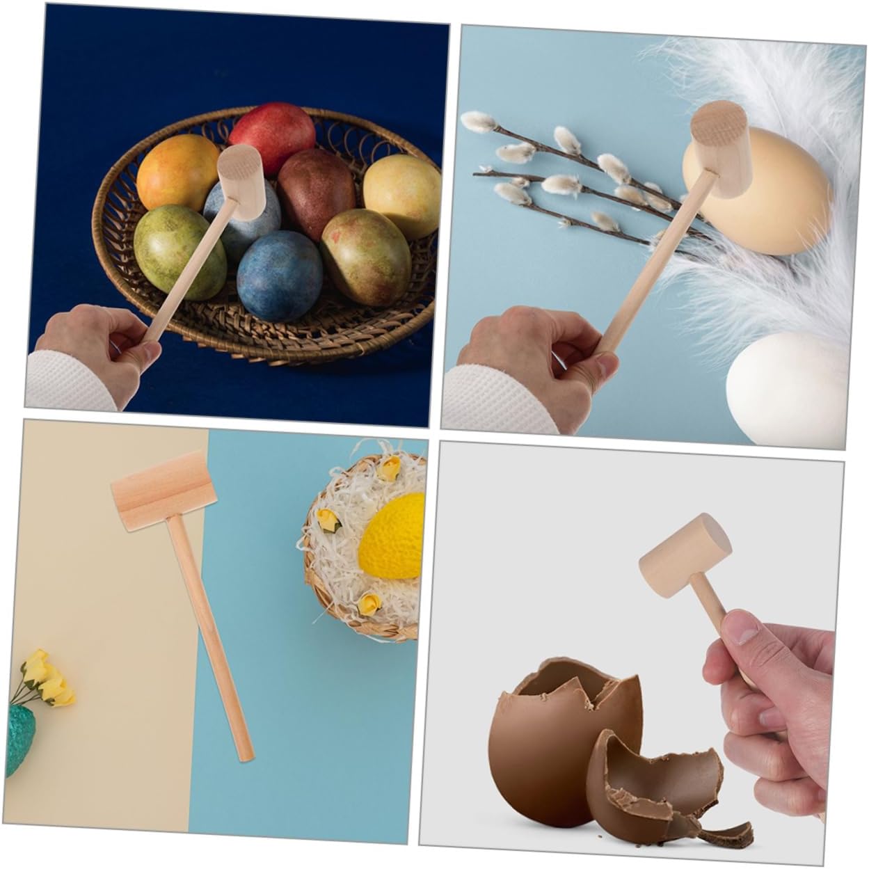 Cabilock 15pcs Wooden Mallets for Seafood Cracking Versatile Kitchen Hammers for Crab Lobster and Shellfish Smooth Tools for Easy Use Cooking and Baking