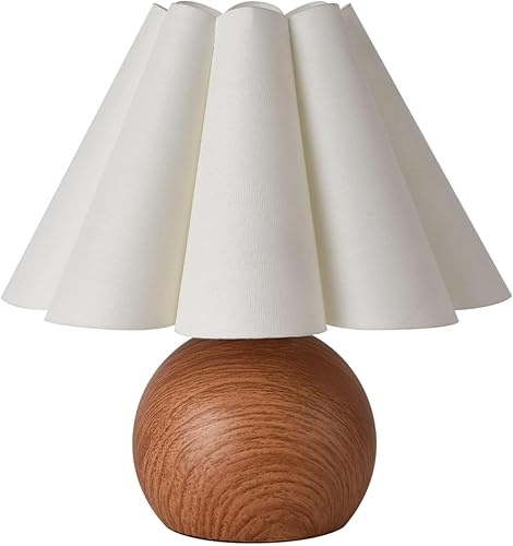 Miniatura 1 de KUNJOULAM Bonita lámpara de mesa pequeña, moderna lámpara de mesita de noche con pantalla beige, base de metal para decoración de dormitorio, hogar