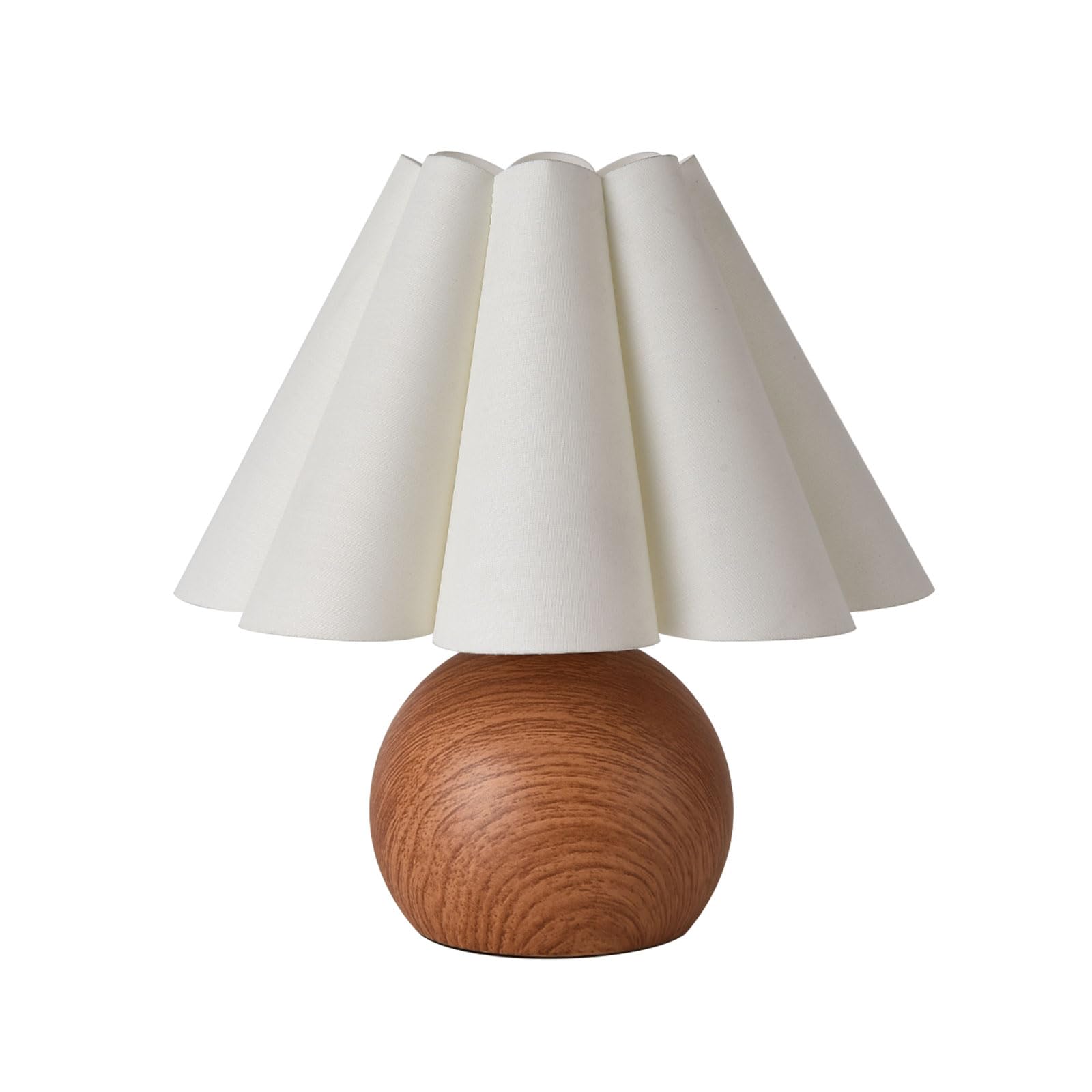 KUNJOULAM Cute Small Table Lamp, Modern Bedside Nightstand Lamp with Beige Lampshade, Metal Base for Bedroom Home Office Decor (Without Buld
