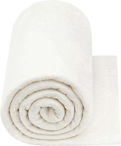 PLANTIONAL Bateo de algodón natural para colchas: 47 pulgadas x 59 pulgadas peso ligero puramente natural para todas las estaciones edredón de bateo