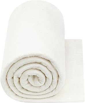 PLANTIONAL Natural Cotton Batting for Quilts: 79-Inch x 91-Inch Light Weight Purely Natural All Season Quilt Batting for Quilts, Craft and Wearable Arts