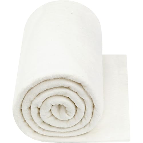 PLANTIONAL Natural Cotton Batting for Quilts: 47-Inch x 59-Inch Light Weight Purely Natural All Season Quilt Batting for Quilts, Craft and Wearable Arts