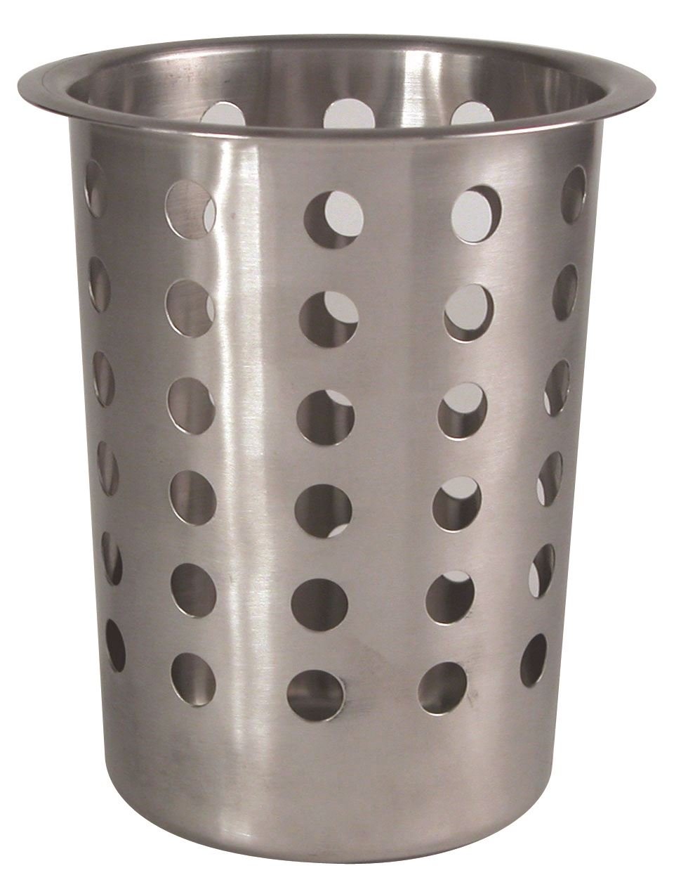 Genware NEV-PCC-4 Perforated Cutlery Cylinder, Stainless Steel, 4.1/2"