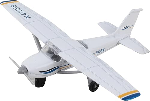 Miniatura 3 de Runway24 RW065 Cessna 172 2000 Skyhawk blanco azul escala 187 fundido a presión con pasarela