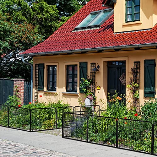 Image of Yaheetech 24in x 85ft Rustproof Foldable Metal Decorative Garden Fence