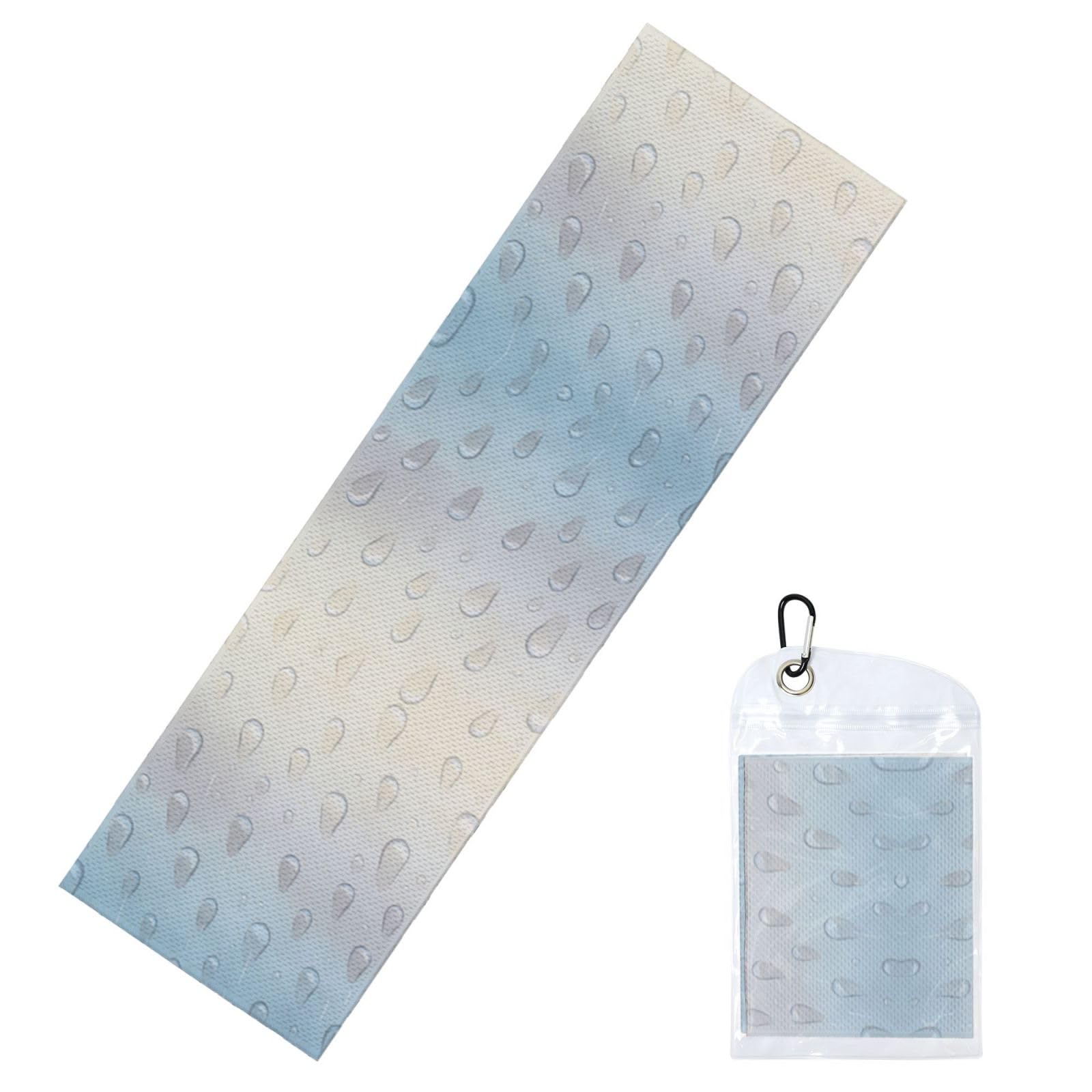 DUYIOKH Raindrops Print Cooling Towel, Portable Towel for Gym Workout Golf Beach World Cup Sports Hot Weather