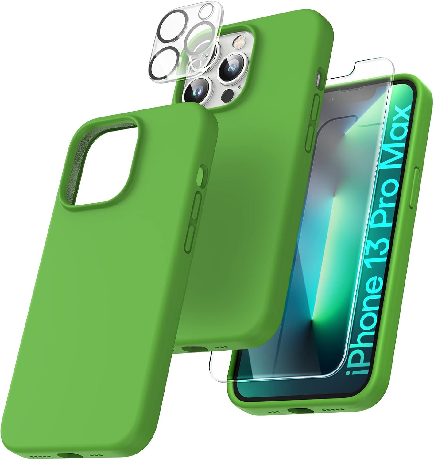 TOCOL 5 in 1 for iPhone 13 Pro Max Case, with 2 Pack Screen Protector