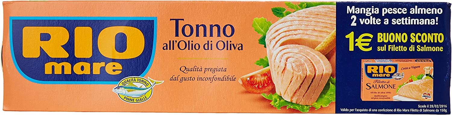 28 x Rio Mare Tonno all'olio di Oliva 4 x Mega pack de atún en aceite de oliva 7 x 80 g