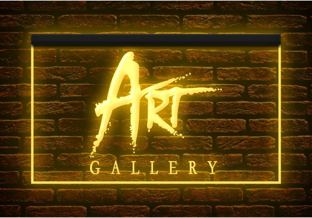120100 Art Gallery Shop Store Center Business Display LED Night Light Neon Sign (16" X 12", Orange)