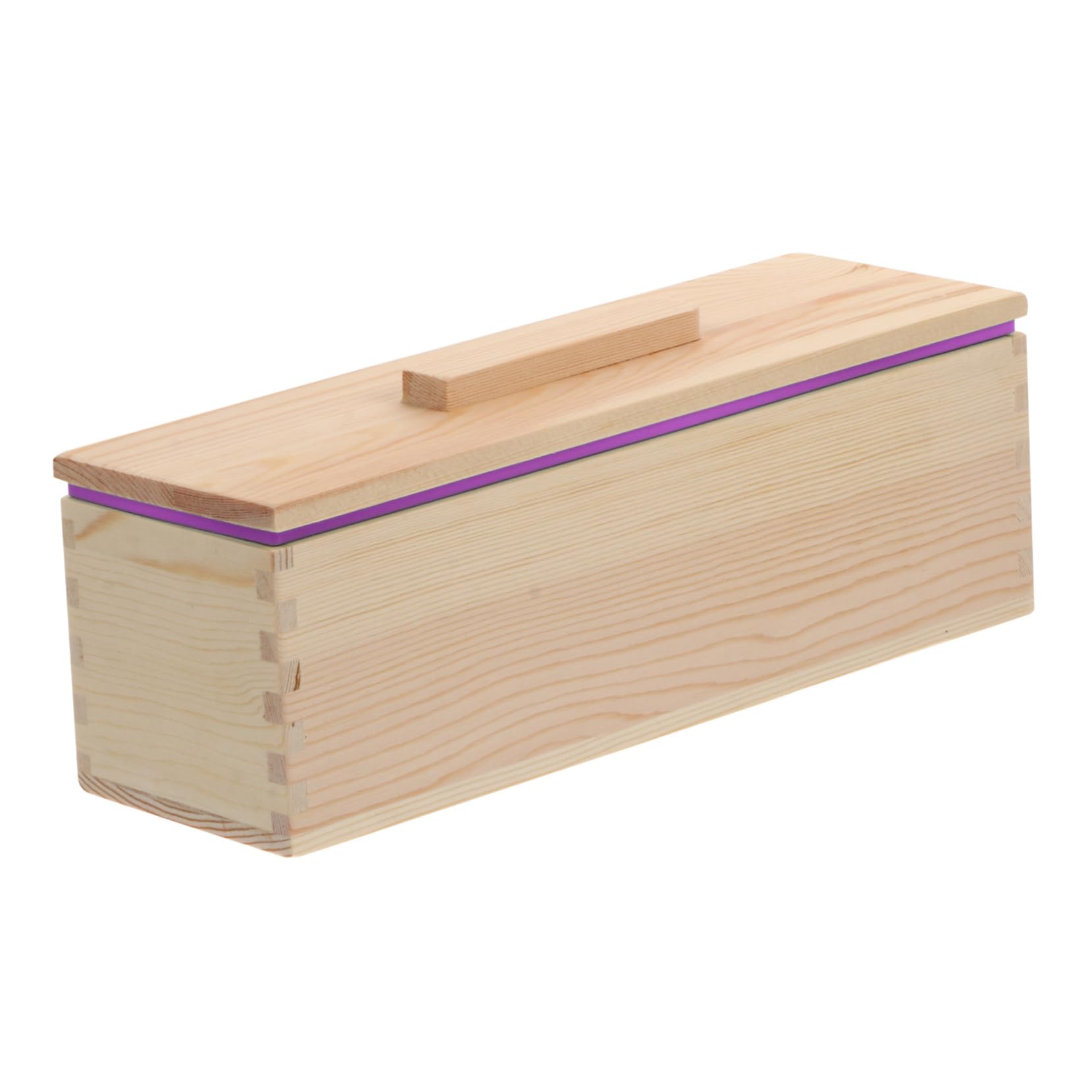 Molde de Caja de Madera para Jabón Reutilizable Púrpura