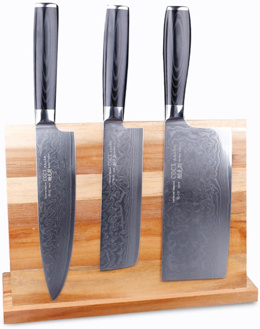 磁気ホルダー ナチュラル素材の刀具収納ブロック キッチン用整理