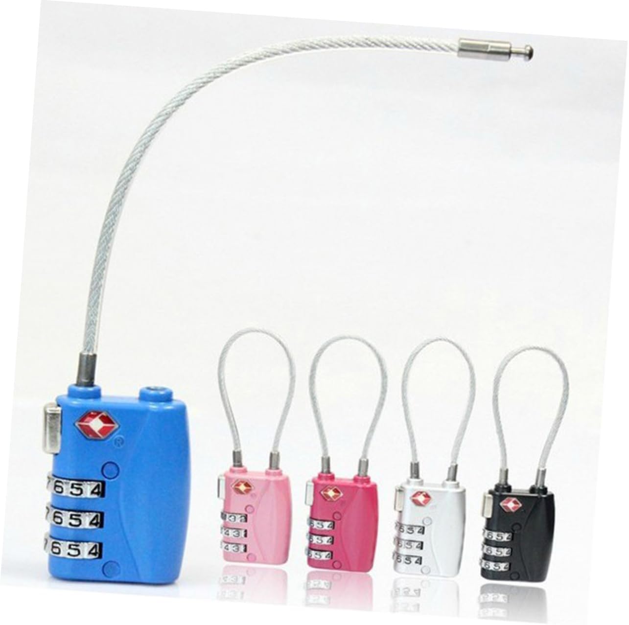 Password Padlock Customs Lock for Luggage 3-bit Wire Rope Padlock Travel Safe Lock