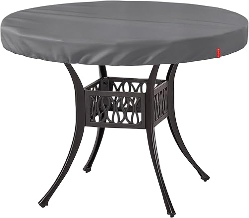 Funda de mesa redonda para exteriores, impermeable, resistente a los rayos UV, para mesas de patio de 32 pulgadas de diámetro, protector de mesa