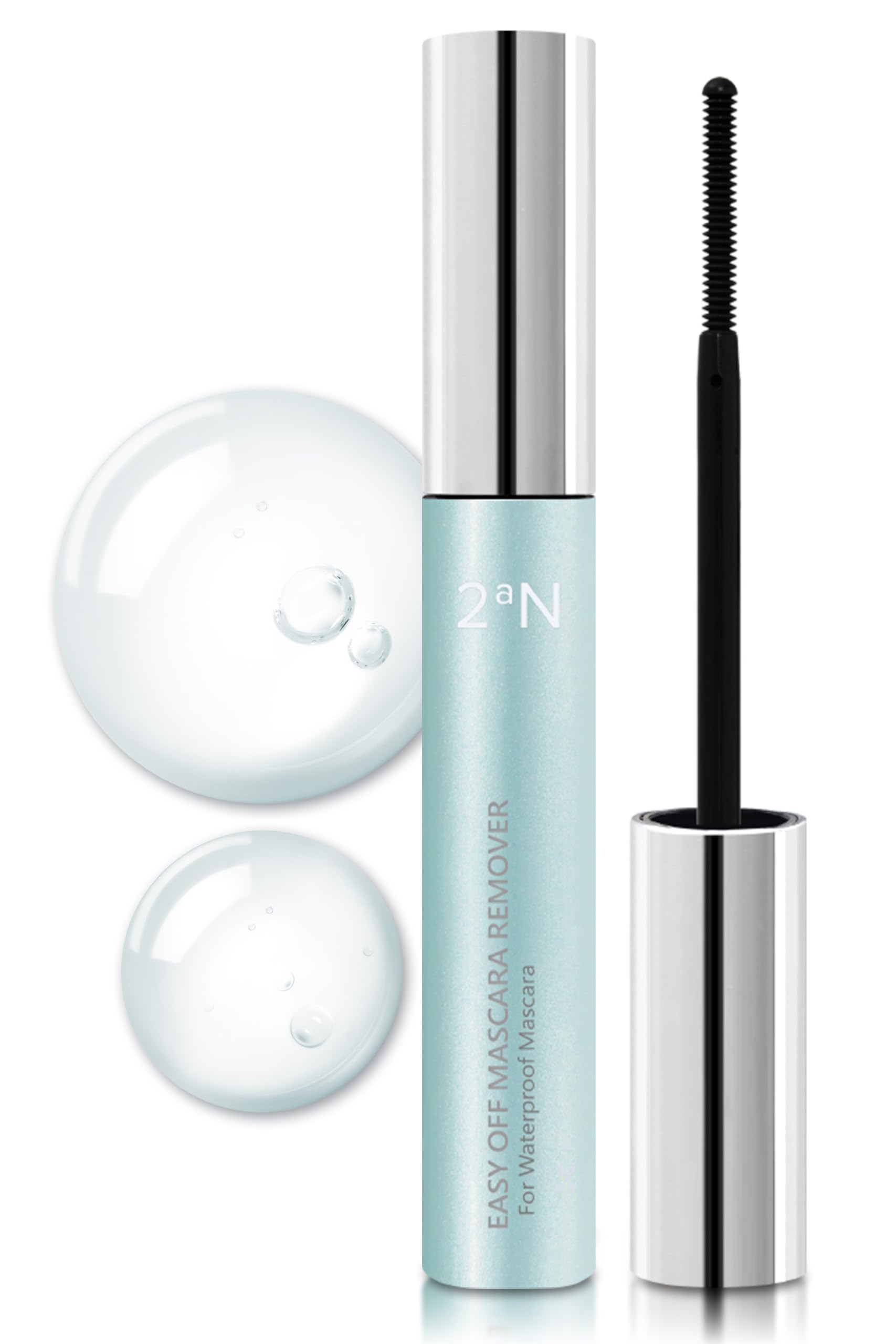 [K-Beauty] 2aN Easy Off Mascara Remover - Hypoallergenic for Sensitive Eyes, Gentle Lash Cleanser & Eye Makeup Remover, Hard & Waterproof Mascara Dissolver (0.23 fl oz)