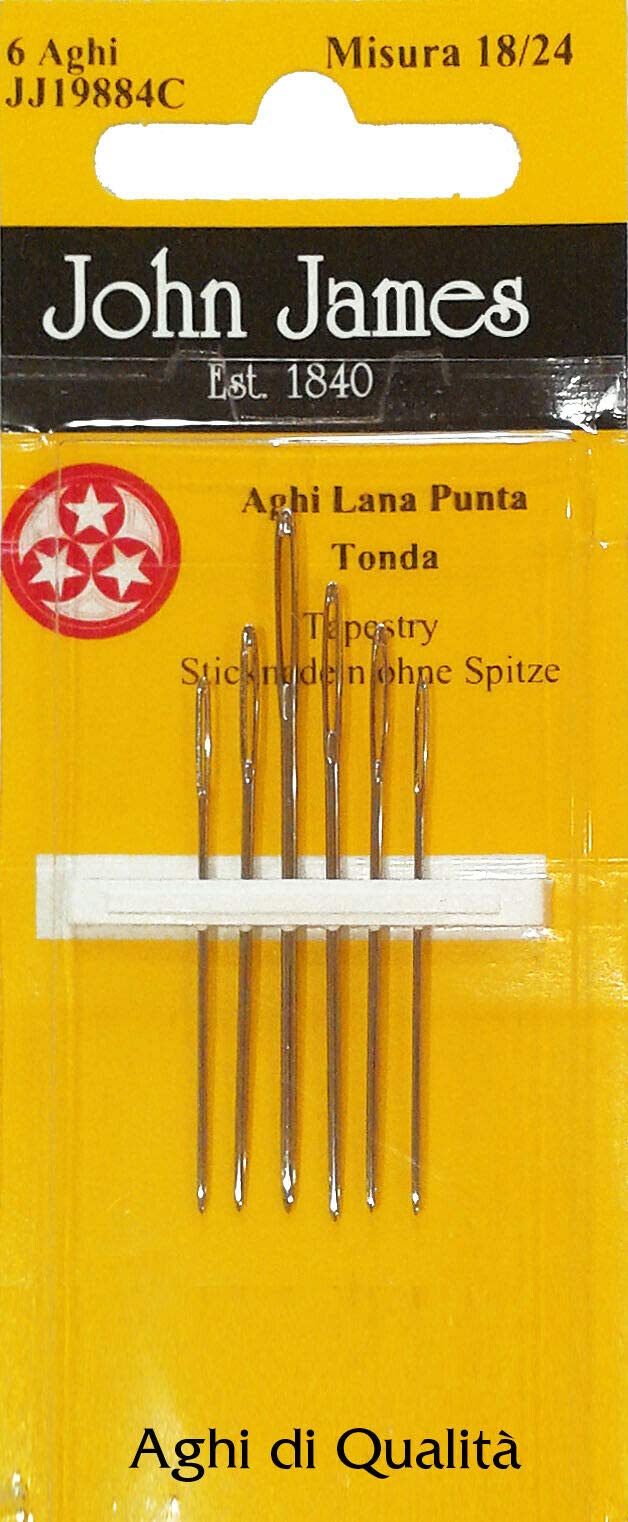 PARODI & PARODI678 Kit 6 Assorted Needles in Wool with Round Tip, Neutral, Standard