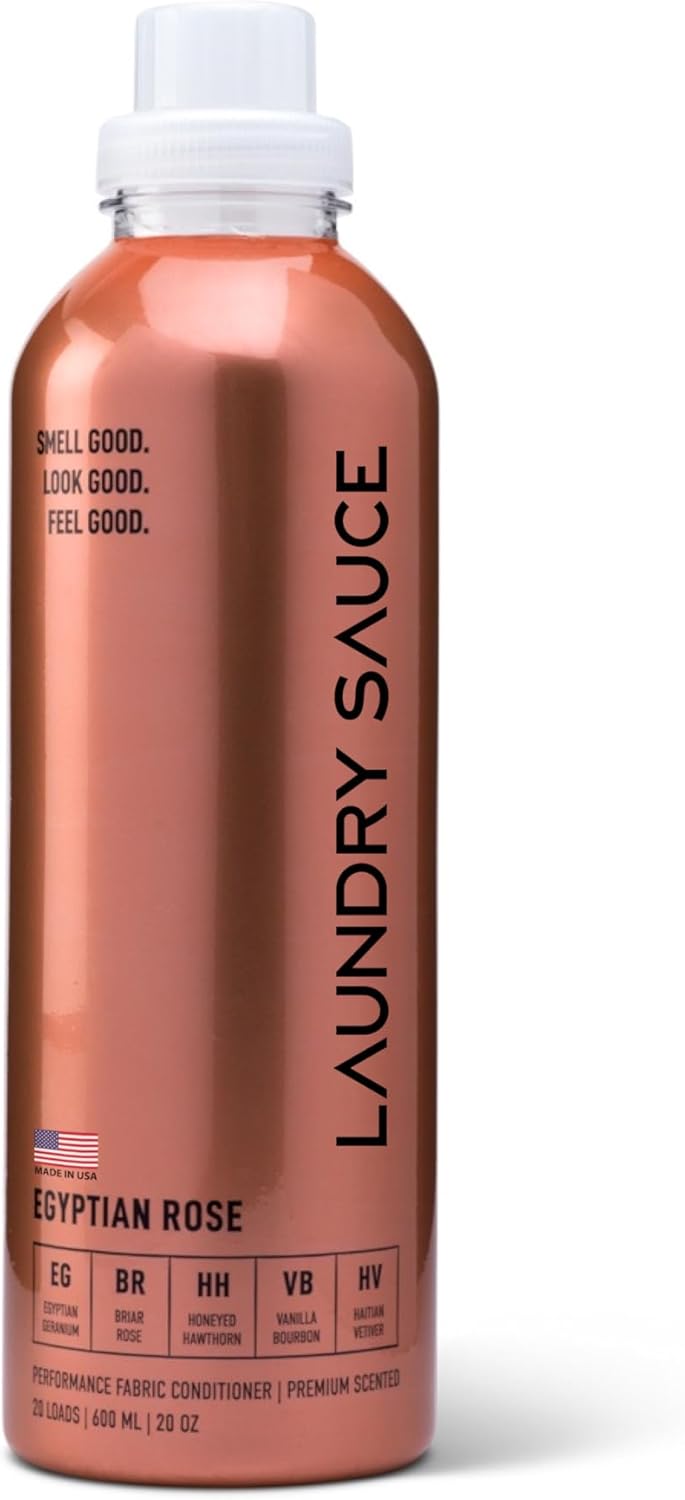 Laundry Sauce – Laundry Fabric Softener (Egyptian Rose) Luxury Fragrance, Softens & Preserves Fabric, Reduces Wrinkles, 19 Fl Oz