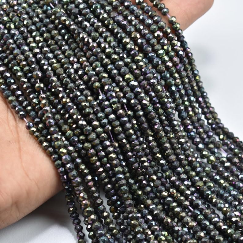 Perles en spinelle noire pour collier minimaliste du quotidien