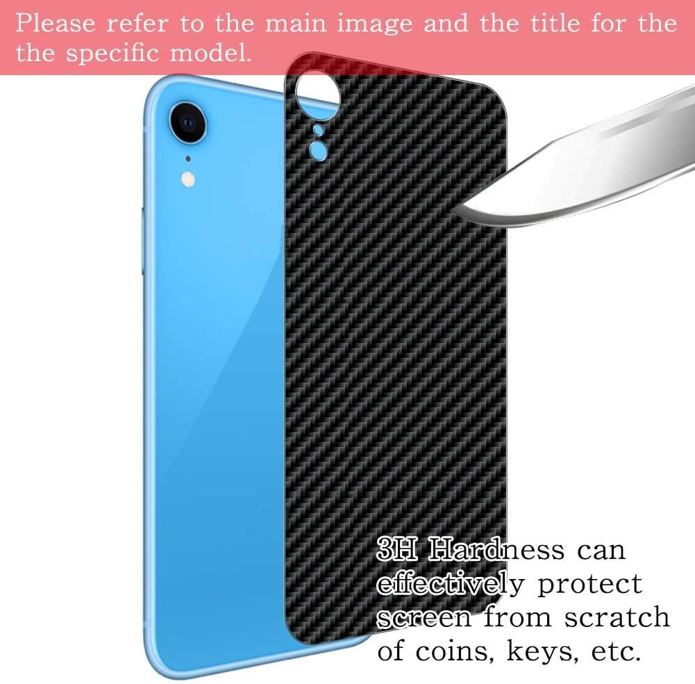 [2 Pack] Synvy Back Protector Film, compatible with Nintendo New 2DS XL New 2DS LL Black Carbon Guard Skin [ Not Tempered Glass Screen Protectors ]
