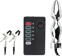 Tapón anal eléctrico para electroestimulación eléctrica, Electro Shock Anal Plug, Estimulación eléctrica Pinza para pezones Dilatador Accesorios SM juguetes sexuales para parejas de mujeres y hombres